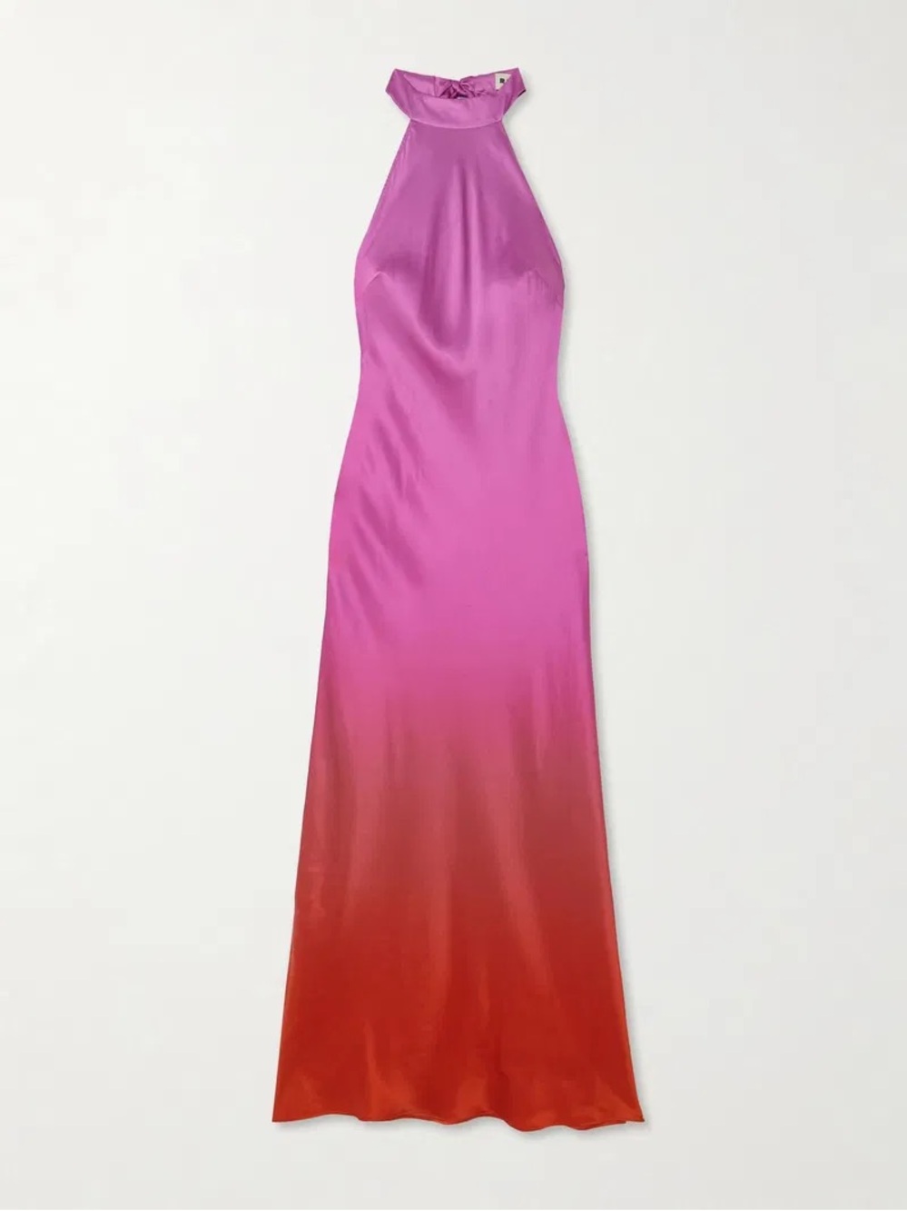 RIXO Savona Silk Midi Gown Dress Pink Red Ombre Size US 2 - Picture 2 of 10